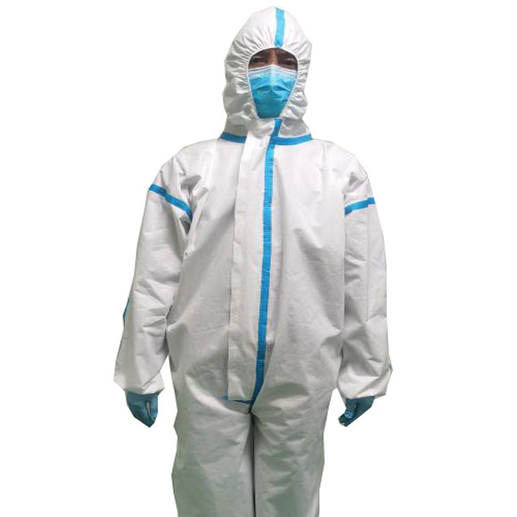 the medical staff is wearing Medical Disposable Coveralls
