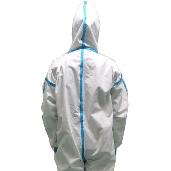 the medical staff is wearing Medical Disposable Coveralls