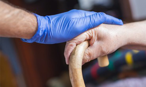 Vinyl Glove Application for Senior Care