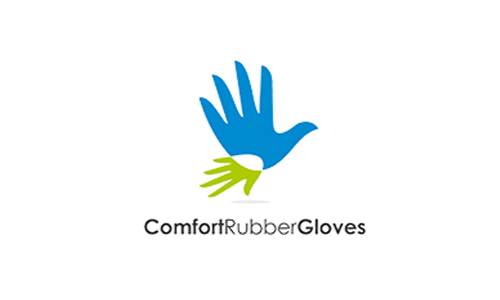 Comfort rubber gloves logo