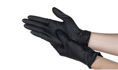 Black nitrile gloves