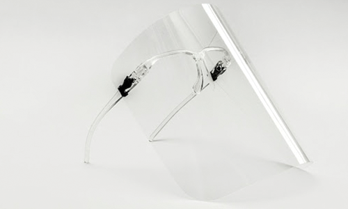 Eyewear with a detachable face shield