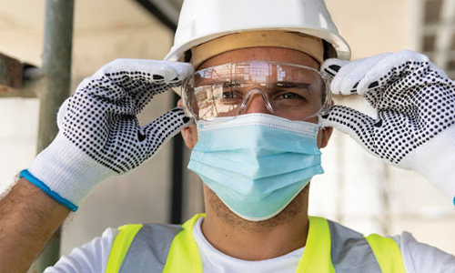 Worker Wearing Safety Goggles 3