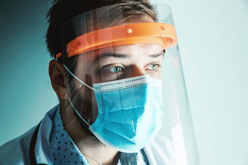 Doctor in Plastic Face Shield