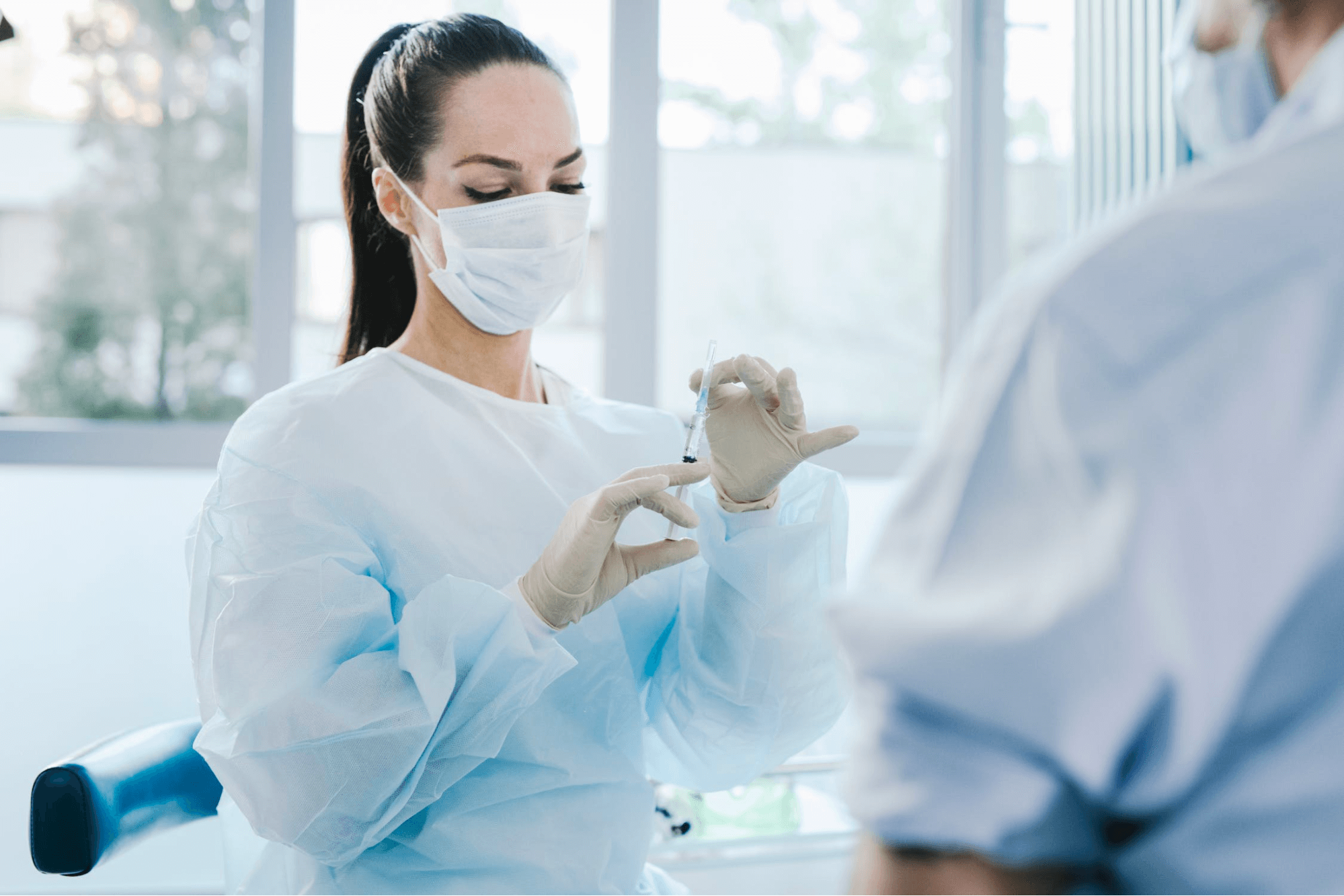 Medical Professional Wearing Medical Gown