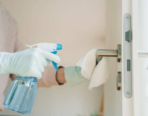 latex gloves used in cleaning