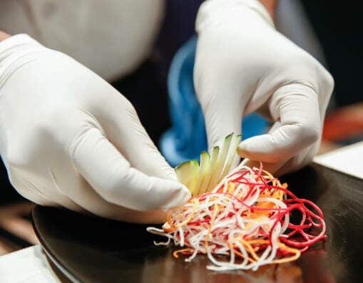 latex gloves used in food