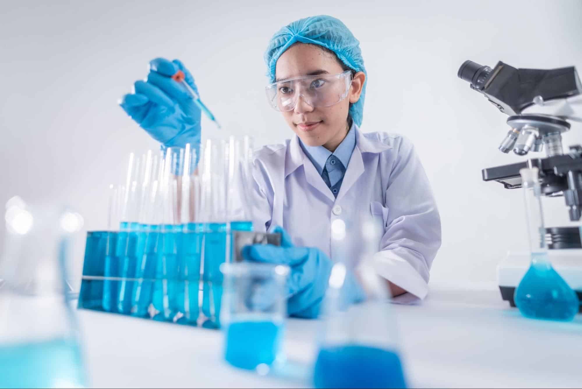 Eye protection glasses for laboratory