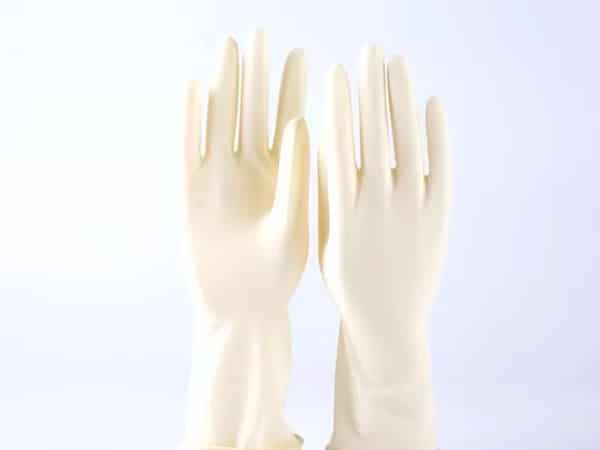 Latex surgical gloves